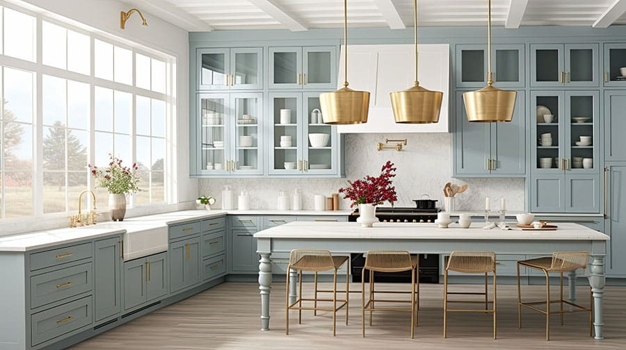 Black painted kitchen cabinets